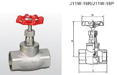 北京J11W-16P不锈钢截止阀