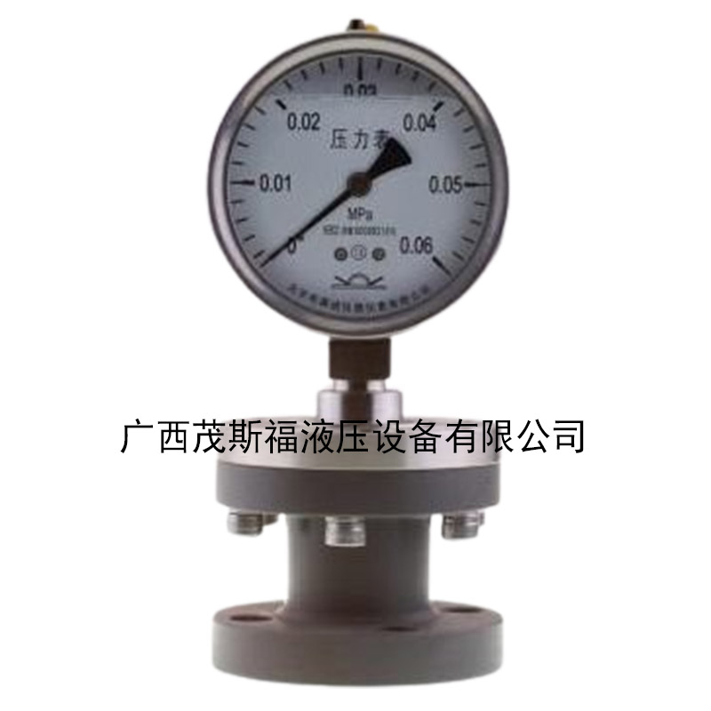 北京全不锈钢耐震塑料隔膜压力表YTHN-100A0+SF1 